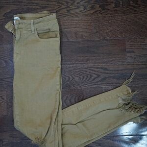 L’agence Womens High Line Skinny Jeans Distressed Chewed Frayed Hem